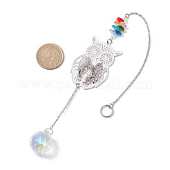 Brass Hollow Hanging Ornaments&nbsp;HJEW-JM01929-04