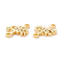201ステンレススチールリンク  手動研磨  ツリー  PVD真空メッキ  18KGP本金メッキ  16x11x1.5mm  穴：1.6mm&nbsp;STAS-F231-142G