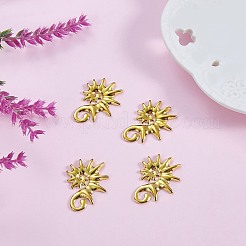 304ステンレススチールペンダント5個  巻き貝  PVD真空メッキ  18KGP本金メッキ  32x25x3mm  穴：4mm&nbsp;STAS-SZ0003-60