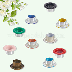 200 Sets 10 Colors Iron Grommet Eyelet Findings&nbsp;SCRA-GF0001-10B-03