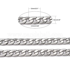 Tarnish Resistant 304 Stainless Steel Curb Chains&nbsp;CHS-O002-02