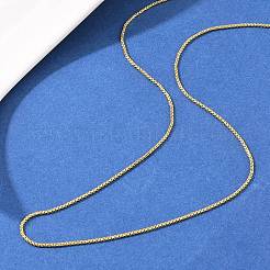 1MM Brass Box Chain Adjustable Slider Necklaces&nbsp;KK-H533-10A-G