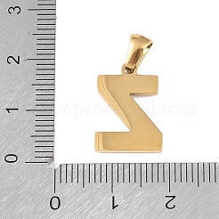 Natural White Shell Alphabet Pendants&nbsp;STAS-M338-02G-Z