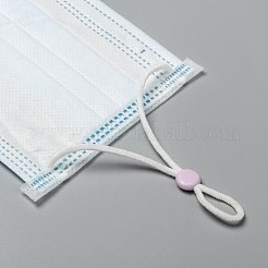 口カバー用PVCプラスチックコードロック  アンチスリップコードバックル  ロープアジャスター  フラットラウンド  アザミ  10x4mm  穴：1.6mmと1.6x4mm&nbsp;KY-K011-09