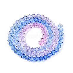 Gradient Color Baking Paint Glass Bead Strands&nbsp;LS-DGLA-A039-T4mm-A019