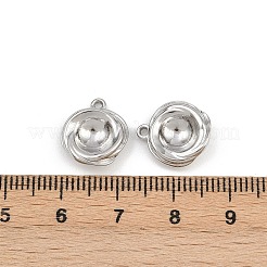 304 Stainless Steel Pendant Cabochon Settings&nbsp;STAS-L303-32P