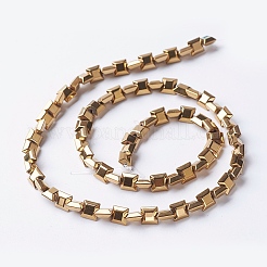 PVD Vacuum Plating Electroplate Non-magnetic Synthetic Hematite Beads Strands&nbsp;G-F534-I03