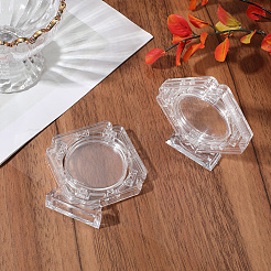 2Pcs Transparent Plastic Rotatable Commemorative Coin Storage Box&nbsp;DJEW-SP0001-09