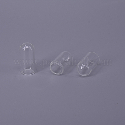 手作り吹きガラス瓶  DIYの透明なガラスボトル/風鈴の作成  チューブ  透明  25x12mm  穴：8.5mm&nbsp;LS-GLAA-WH0018-69