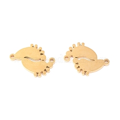 304ステンレススチールリンクコネクター  フットプリント  ゴールドカラー  15x11.5x1.1mm  穴：1mm&nbsp;LS-STAS-O142-53G
