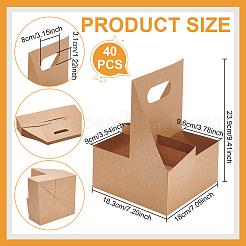 40Pcs Coffee Cup Paper Bags with Hole Handles&nbsp;ABAG-WA0001-02