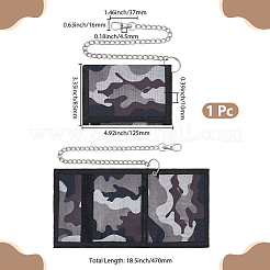 Polyester Wallet Card Holder with Detachable Chains&nbsp;AJEW-CY0003-19B