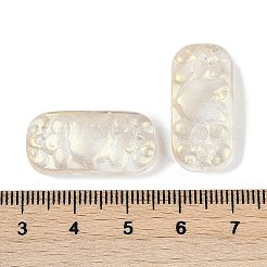 Spray Painted Transparent Glass Connector Charms&nbsp;X1-GLAA-H035-06A