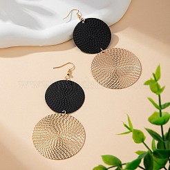 Flat Round Alloy Pendant Necklace & Dangle Earring Sets&nbsp;FS-WGFADC7-03
