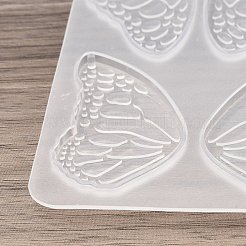 DIYシリコンモールド  レジン型  ウイング  UVレジン用  エポキシ樹脂工芸品作り  ホワイト  127x115x4mm  穴：2mm&nbsp;SIMO-C022-01B