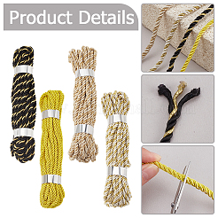 4 Rolls 4 Colors Polyester Cord&nbsp;OCOR-PH0005-11