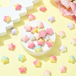 Gradient Color Opaque Resin Cabochons&nbsp;RESI-CJ0003-66