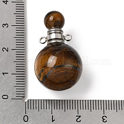 Natural Tiger Eye Perfume Bottle Pendants&nbsp;GG-CBA7610-02P-05