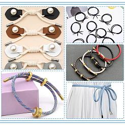 36Pcs 6 Style 201 & 304 Stainless Steel Cord End&nbsp;STAS-UN0052-71
