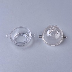 プラスチックキャンドル型  キャンドル作りツール用  ラウンド  透明  4.5x6.1x4.6cm&nbsp;AJEW-WH0098-89
