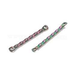 Ion Plating(IP) 304 Stainless Steel Connector Charms&nbsp;STAS-Q323-02B-MC