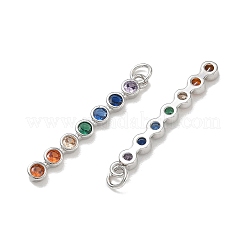 Brass Micro Pave Colorful Cubic Zirconia Pendants&nbsp;CU-CBA6E4E-17P