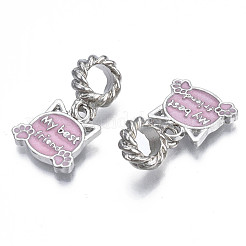 Rack Plating Alloy Enamel European Dangle Charms&nbsp;MPDL-N039-054