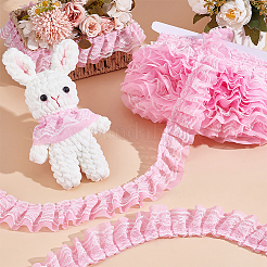 20M Double Layer Polyester Pleated Flower Lace Trim Ribbon&nbsp;OCOR-MA0001-42B