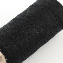 布地やDIYクラフト用品402ポリエステル縫糸コード  ブラック  約90m /ロール  0.1mm  12のロール/箱&nbsp;OCOR-R028-A01