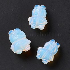 オパールビーズ  兎  19~19.5x14.5~16x11~12.5mm  穴：1mm&nbsp;G-E006-04