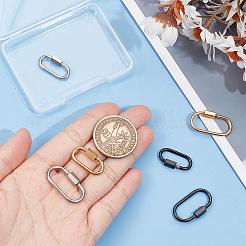6Pcs 6 Styles 304 Stainless Steel Screw Carabiner Lock Charms&nbsp;STAS-UN0055-95