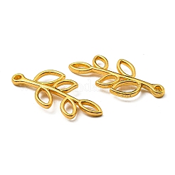 合金のチベット風チャーム  カドミウムフリー＆ニッケルフリー＆鉛フリー  葉  ゴールドカラー  33x16x2.5mm  穴：2mm  約281個/460g&nbsp;LS-TIBE-A17913-G-NR