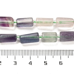 天然石蛍石ビーズ連売り  シードビーズで  ファセット列  9~11x6~7.5x6~7.5mm  穴：1.2mm  約30個/連  15.16~15.55インチ（38.5~39.5cm）&nbsp;G-G068-A17-01