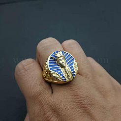304 Stainless Steel and Enamel Finger Rings for Men&nbsp;FS-WGE3B17-02