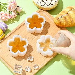 3個3種類のスタイルの花のシリコン型  ホワイト  6.5-7×6.5-7.4cm  厚さ：3cm&nbsp;ST-CJ0043-018