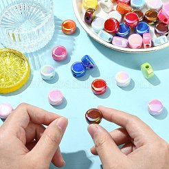 100Pcs UV Plating Opaque Acrylic Beads&nbsp;SACR-CJ0001-81