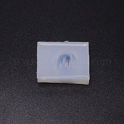 DIY食品グレードシリコンモールド  レジンキャストペンダントモールド  人形の髪作りに  ホワイト  27x35.5x13mm  内径：17x20mm&nbsp;DIY-TAC0012-41