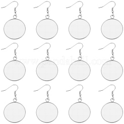 60Pcs 304 Stainless Steel Earring Hooks&nbsp;STAS-BBC0009-93D