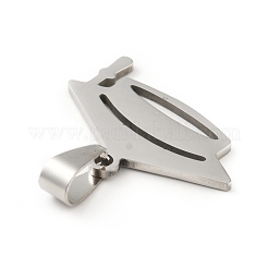 変色しない201ステンレススチールペンダント  医者の帽子  ステンレス鋼色  23x28x1.5mm  穴：8x4mm&nbsp;STAS-D190-08P
