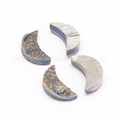 Moon Electroplate Natural Druzy Crystal Cabochons&nbsp;G-L447-15A