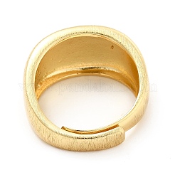 Rack Plating Brass Plain Band Adjustable Ring for Women&nbsp;RJEW-E064-18G