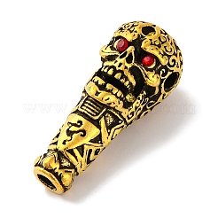 Rack Plating Tibetan Style Alloy 3 Hole Guru Beads&nbsp;PALLOY-F313-07AG