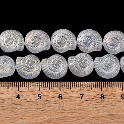 電気メッキガラスビーズセット  ABカラーメッキ  カタツムリ  クリアAB  12.5x11.5x4.5mm  穴：1mm  約50個/連  24.41インチ（62cm）&nbsp;EGLA-F164-AB01