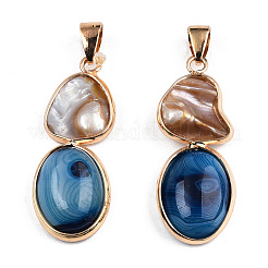 Natural Crackle Agate Pendants&nbsp;G-N326-152B