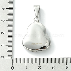 PVD真空メッキ304ステンレスペンダント  長持ちメッキ  仏のチャーム  アンティークシルバー  26.5x21.5x6mm  穴：8.5x4.5mm&nbsp;STAS-L275-19AS