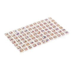 Ab色のメッキガラスビーズ  多面カット  ラウンド  ロージーブラウン  8x5.5~6mm  穴：1.4~1.6mm  336個/セット&nbsp;EGLA-P059-03B-AB17