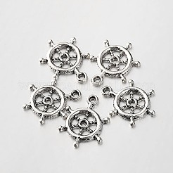 Tibetan Style Alloy Rudder Helm Pendants&nbsp;TIBEP-O009-08