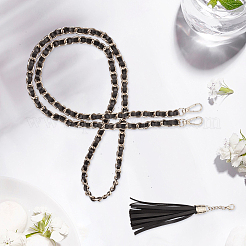 Adjustable Black Imitation Leather Bag Straps&nbsp;PURS-CL0001-55B