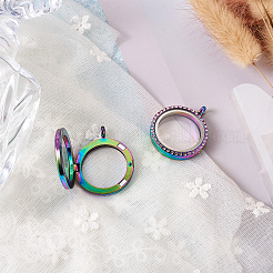 2Pcs 2 Style Alloy Magnetic Locket Pendants&nbsp;PALLOY-TA0002-33M