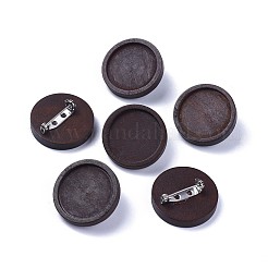 Stainless Steel Brooch Cabochon Bezel Settings&nbsp;JEWB-WH0009-04C